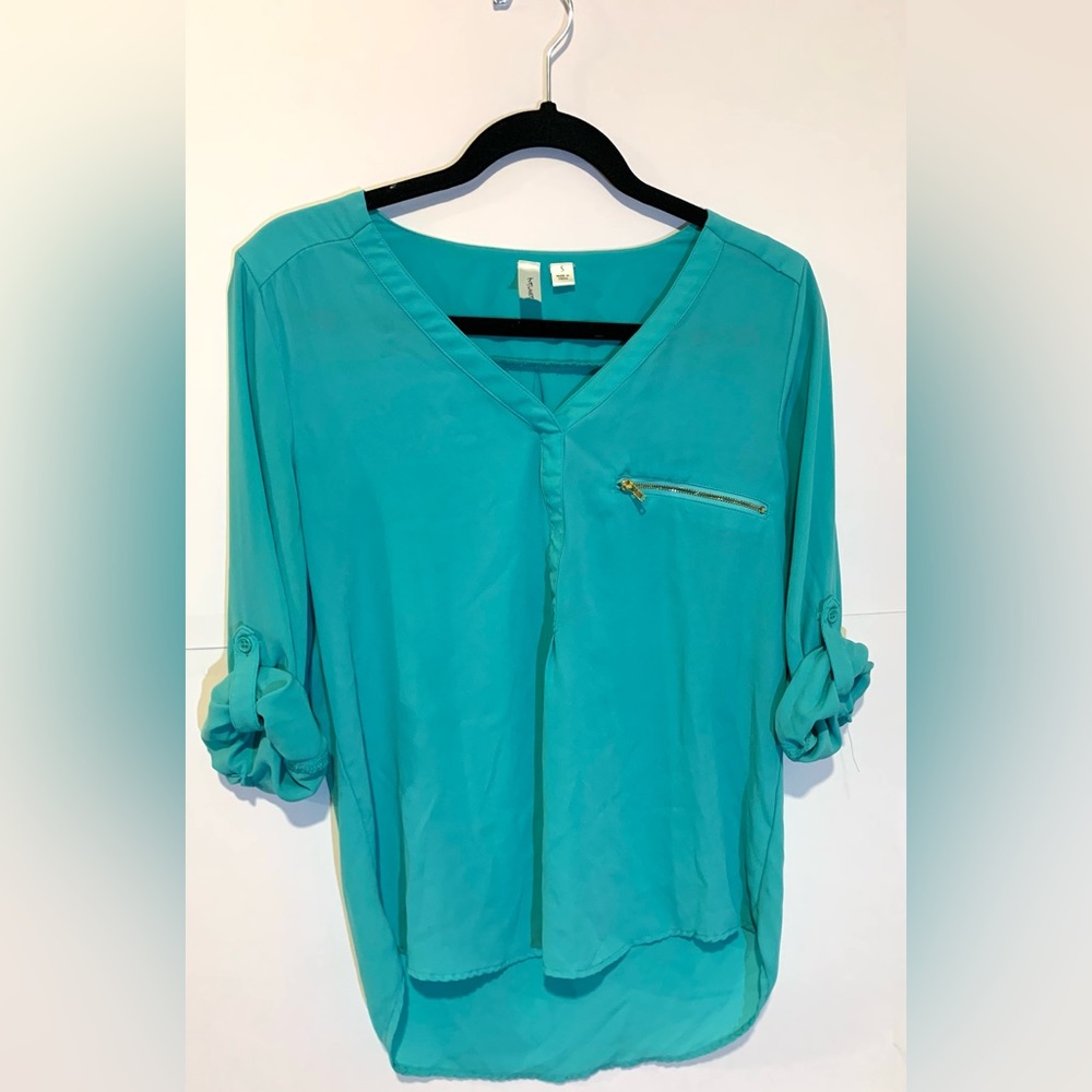 Blue Green Blouse - Small